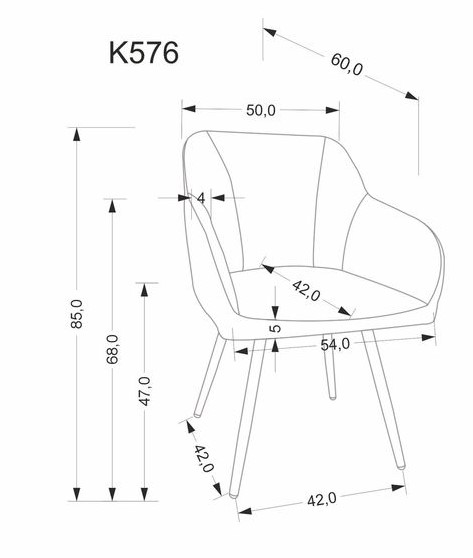 Стул HALMAR K576 оливковый/черный