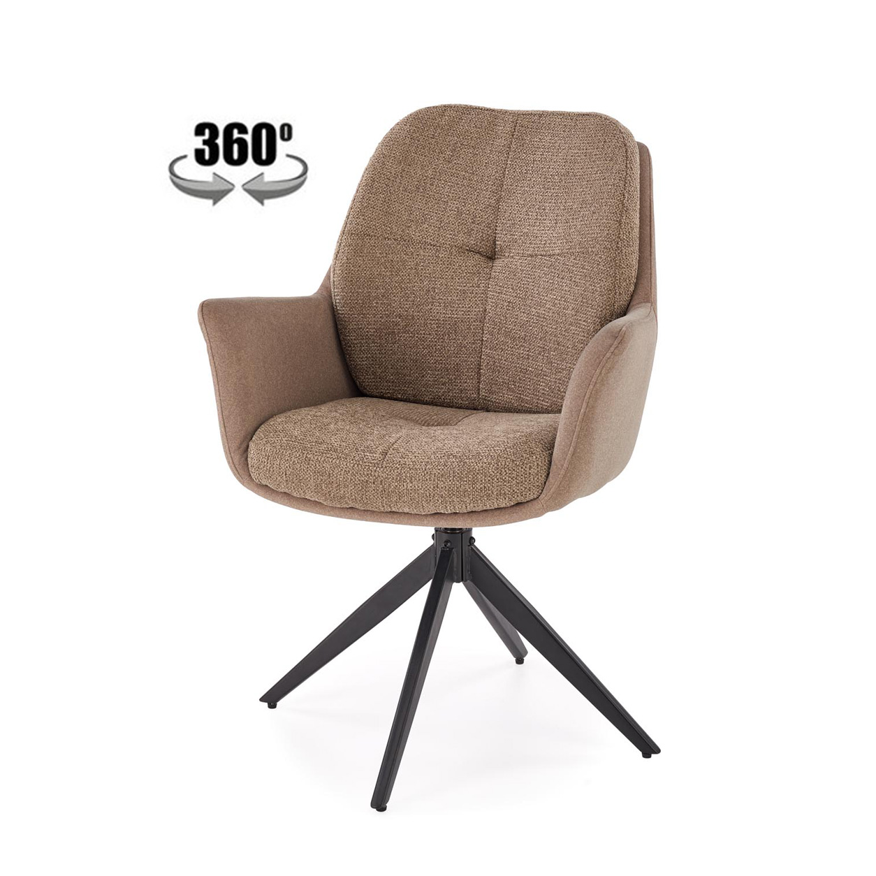 Стул HALMAR K591 коричневый/черный, поворотный