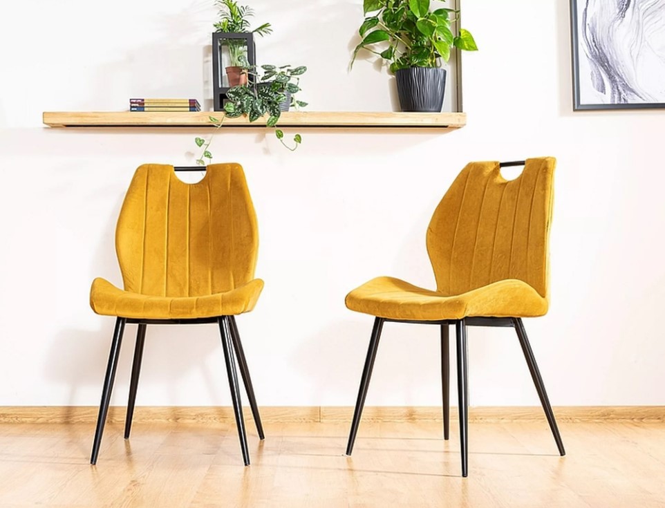 Стул SIGNAL ARCO Velvet Bluvel 68 карри/черный
