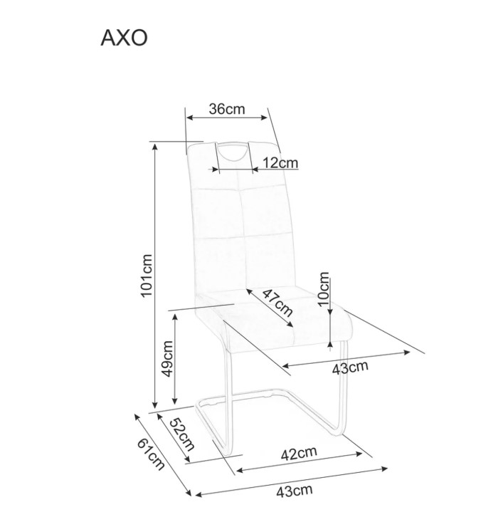 Стул SIGNAL AXO Velvet Bluvel 19 черный/черный