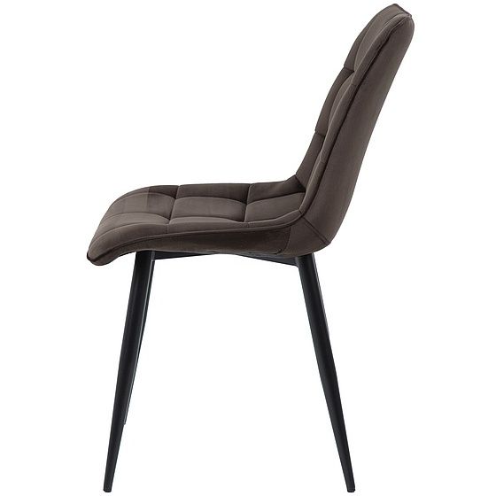 Стул SIGNAL CHIC Velvet Bluvel 48 коричневый/черный мат