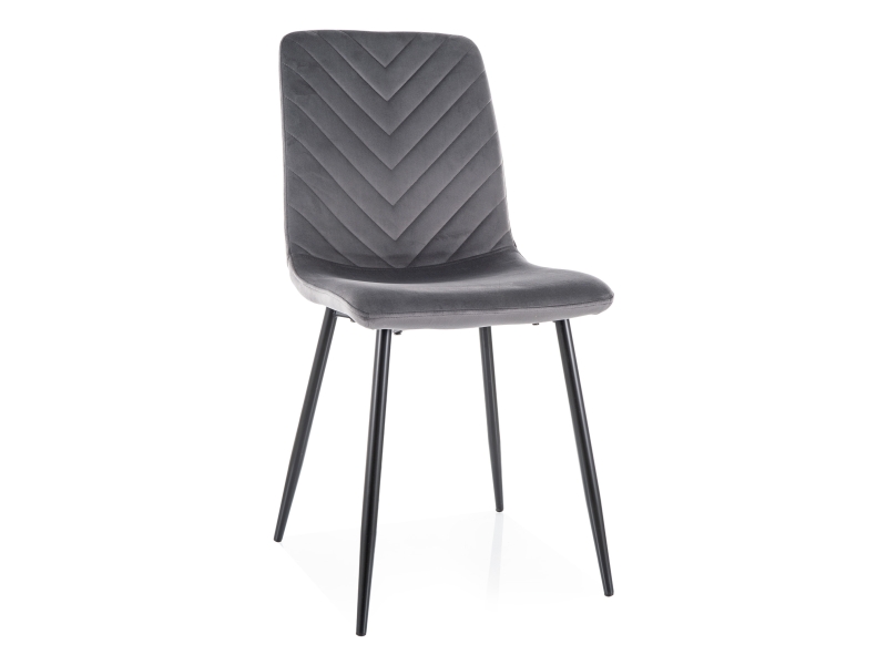 Стул SIGNAL DAREN Velvet Bluvel 14 серый/черный
