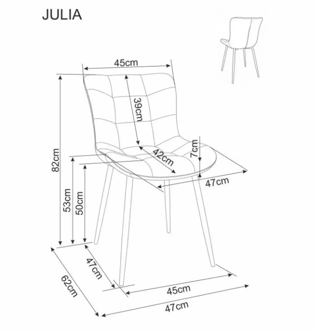 Стул SIGNAL JULIA Leo 23 светло-бежевый/кашемир
