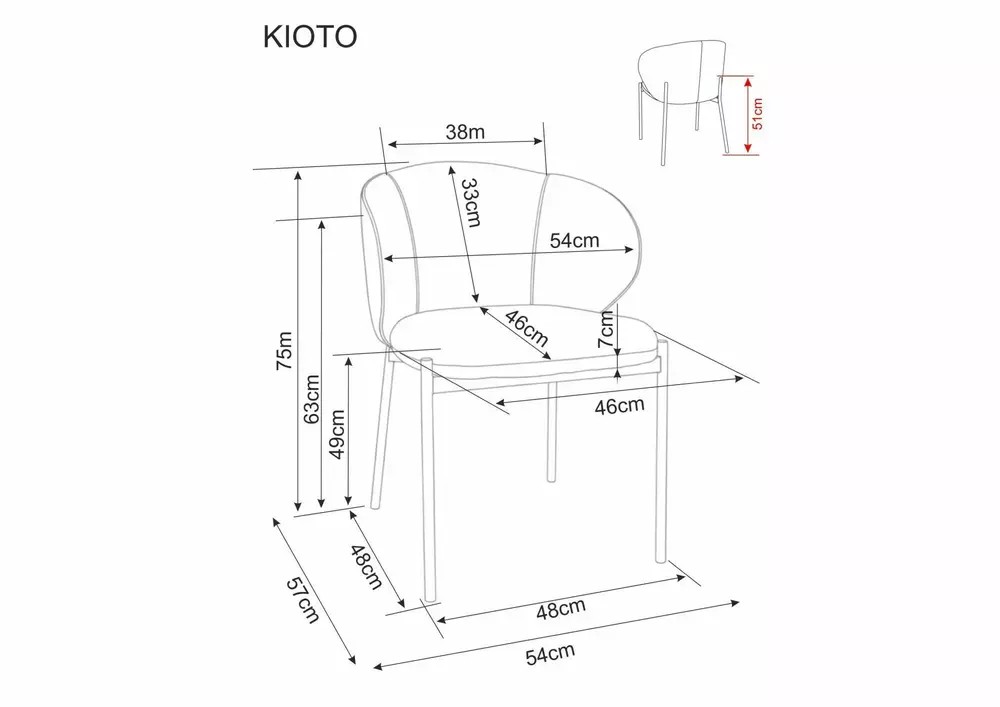 Стул SIGNAL KIOTO D t.253 бежевый/орех