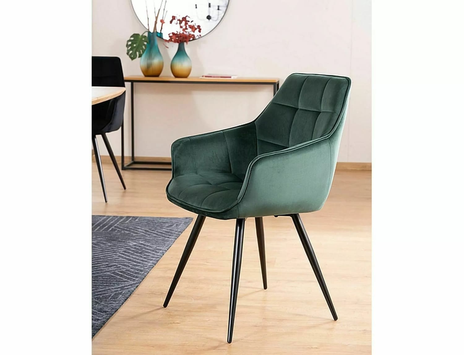 Стул SIGNAL LILIA Velvet Bluvel 78 зеленый/черный