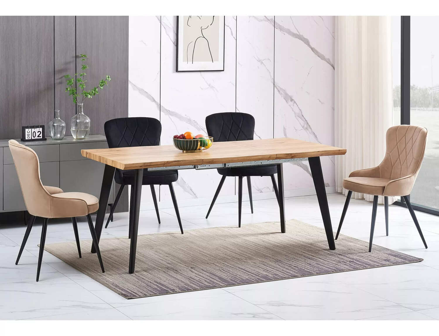 Стул SIGNAL LOTUS Velvet Bluvel 28 бежевый/черный