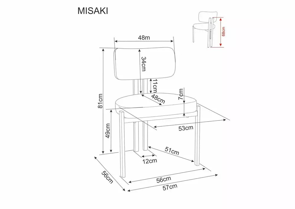 Стул SIGNAL MISAKI t.253 бежевый/кашемир
