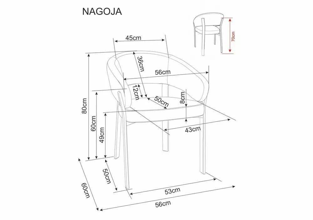 Стул SIGNAL NAGOJA t.253 бежевый/черный