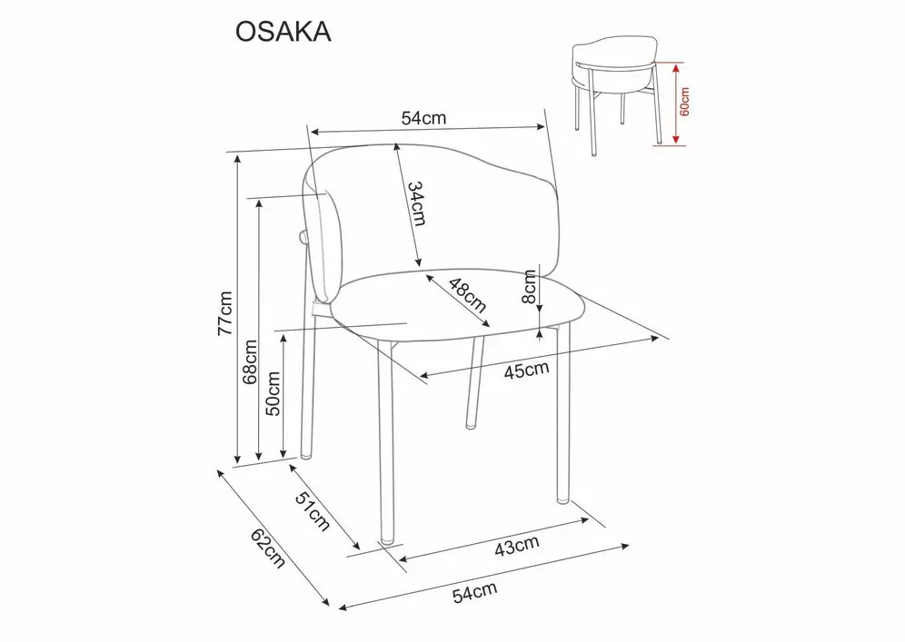 Стул SIGNAL OSAKA D t.253 бежевый/орех