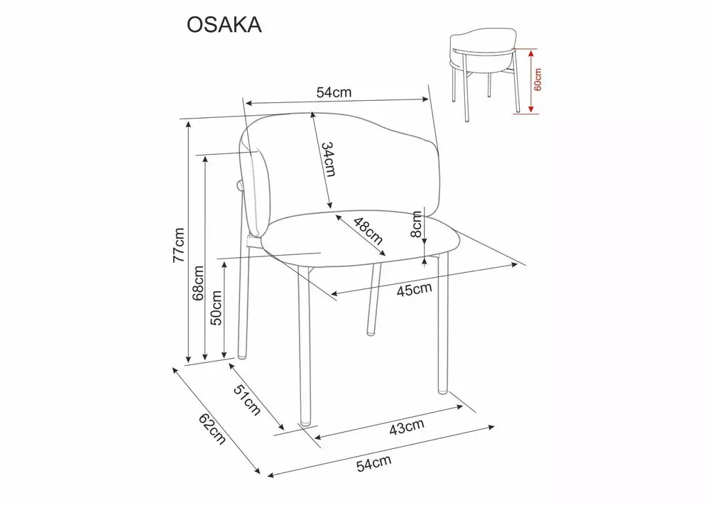 Стул SIGNAL OSAKA D t.255 светло-бежевый/орех
