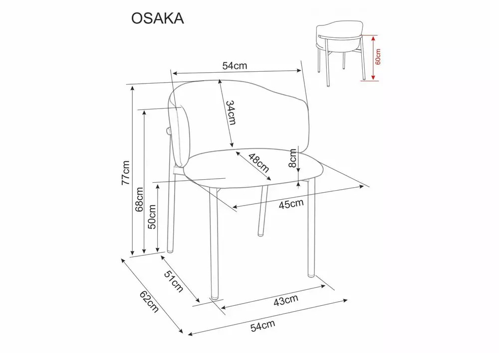 Стул SIGNAL OSAKA t.253 бежевый/черный