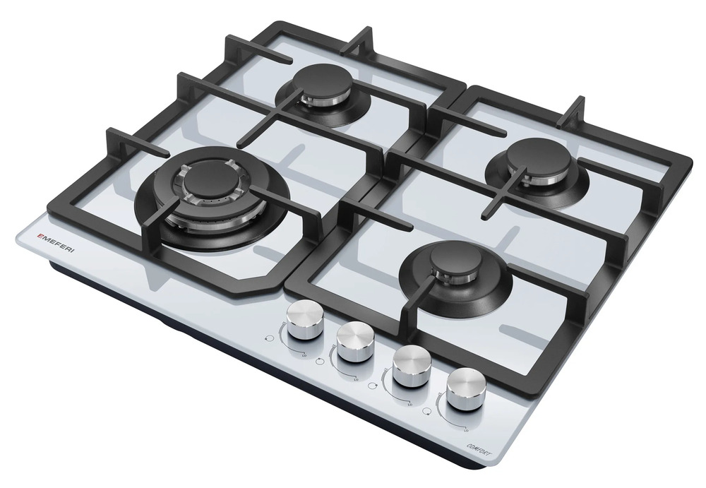 Варочная панель газовая MEFERI MGH604WH GLASS COMFORT