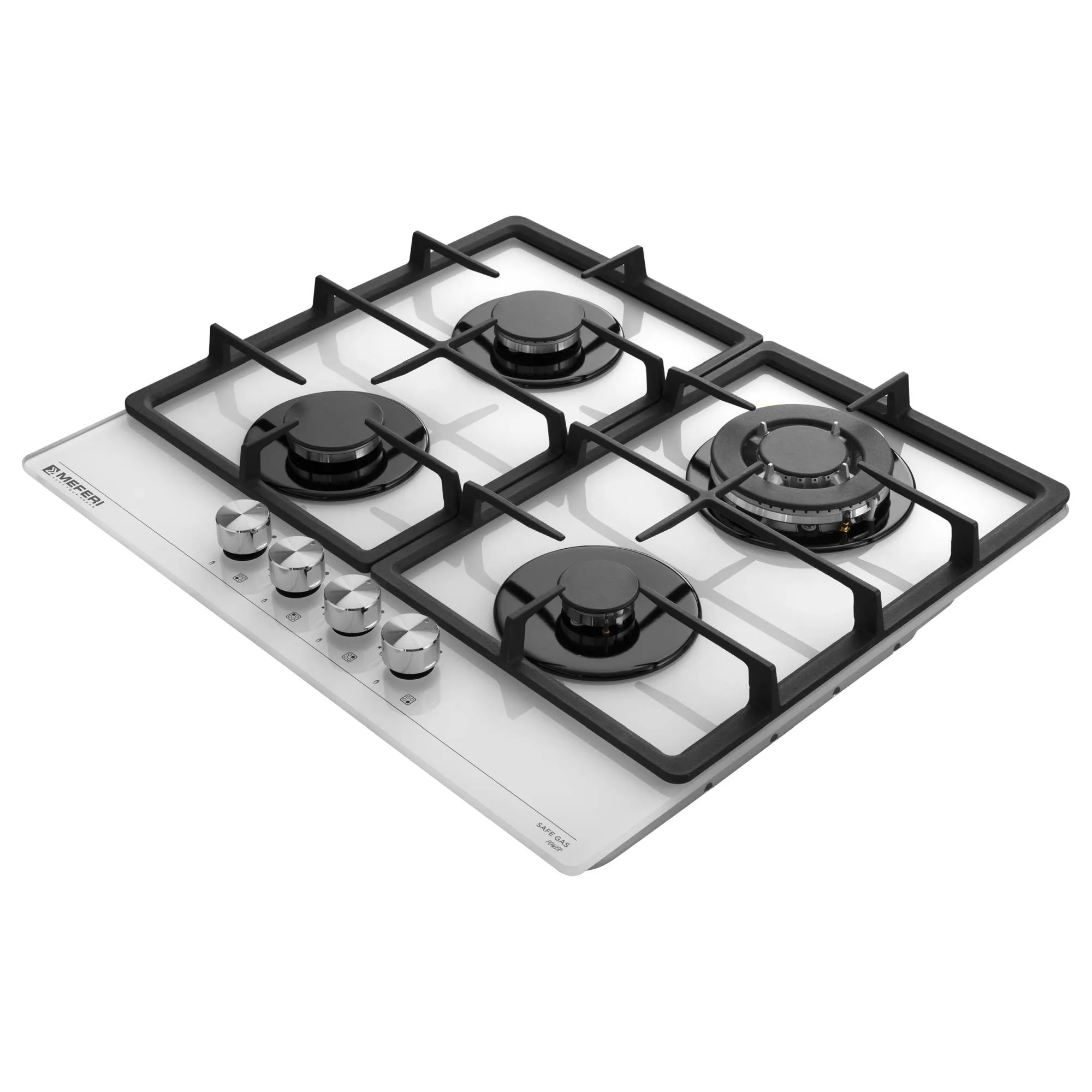 Варочная панель газовая MEFERI MGH604WH GLASS POWER