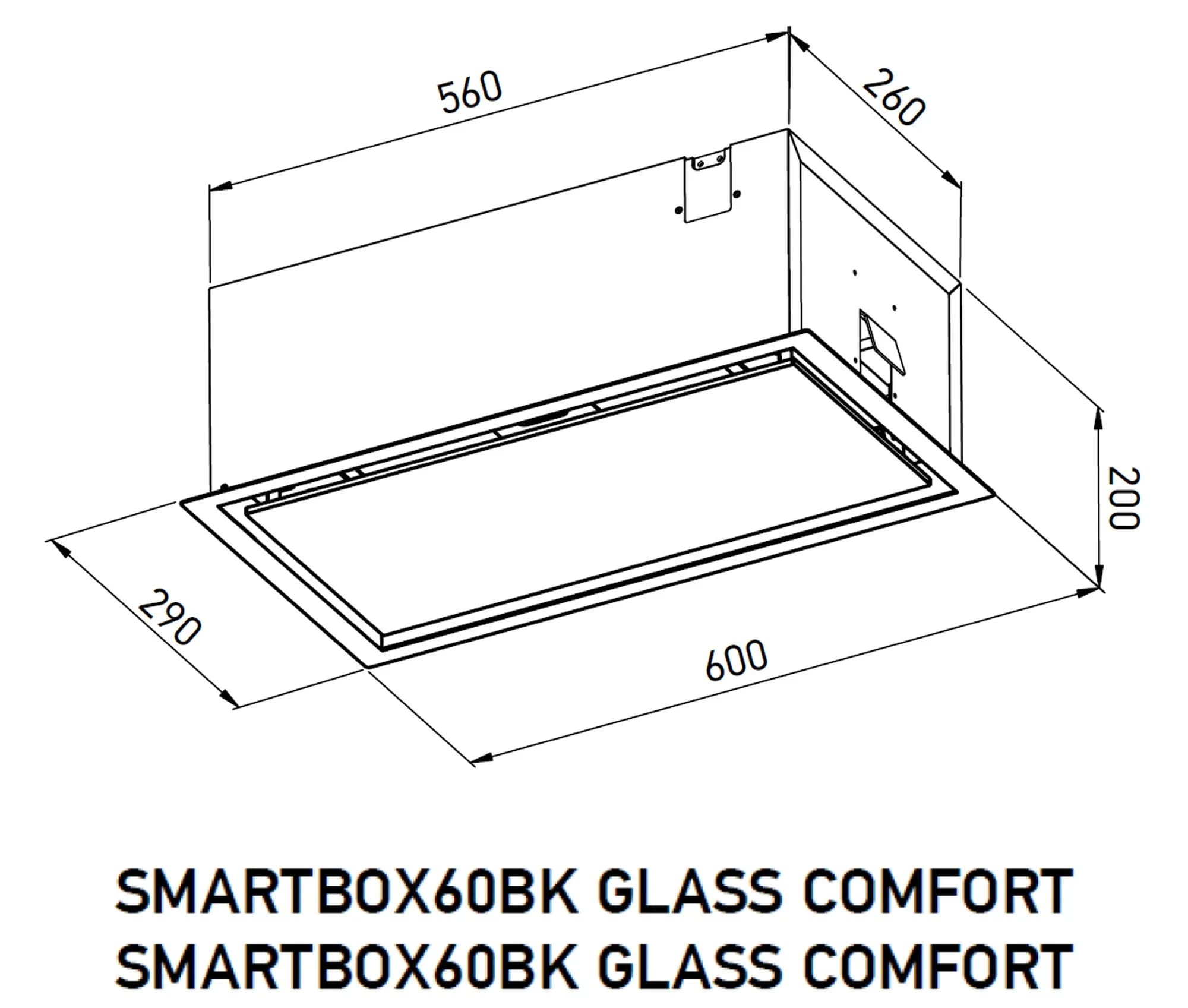 Вытяжка кухонная MEFERI SMARTBOX60WH GLASS COMFORT