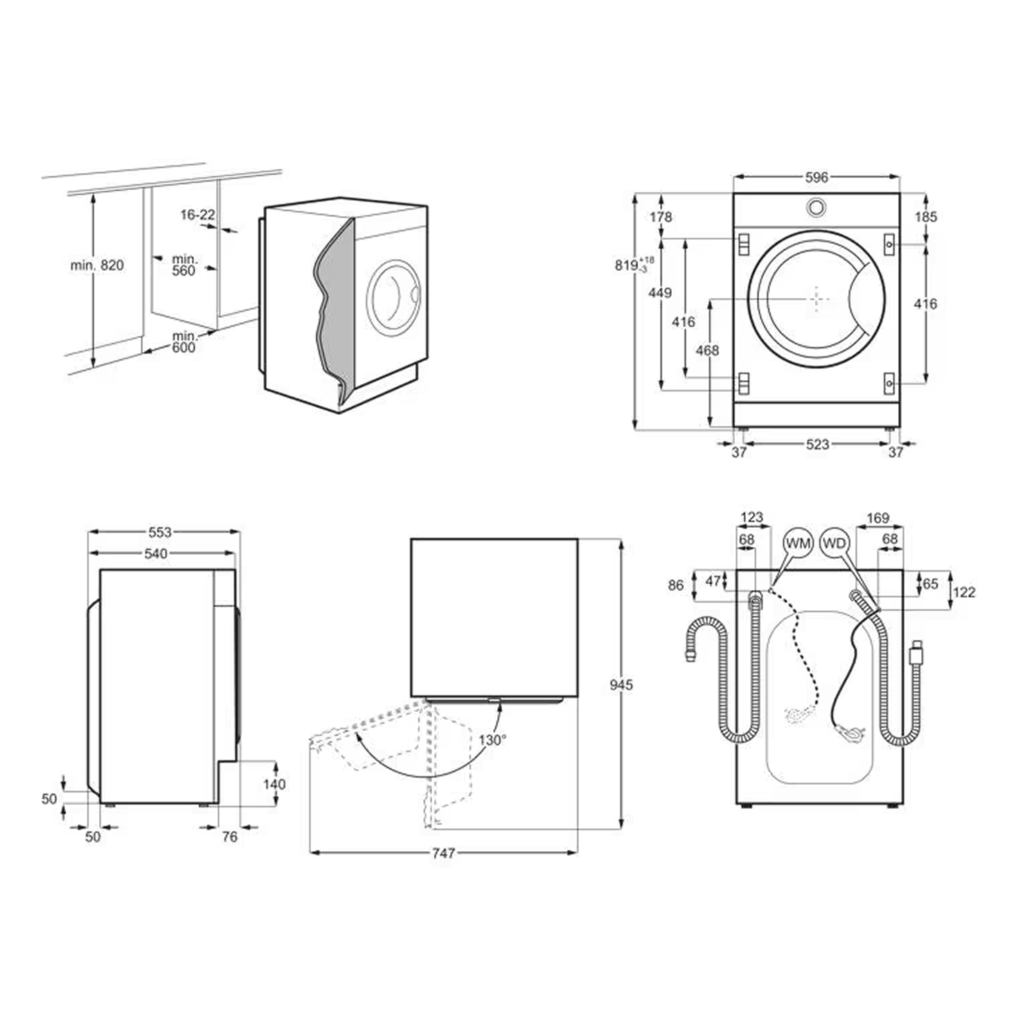 Встраиваемая cтирально-сушильная машина с фронтальной загрузкой Electrolux EW7WN368SPI