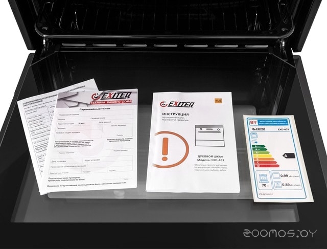 Духовой шкаф Exiteq EXO-403 (черный/нержавеющая сталь)