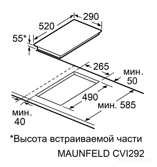 Варочная панель Maunfeld CVI292S2FWH LUX