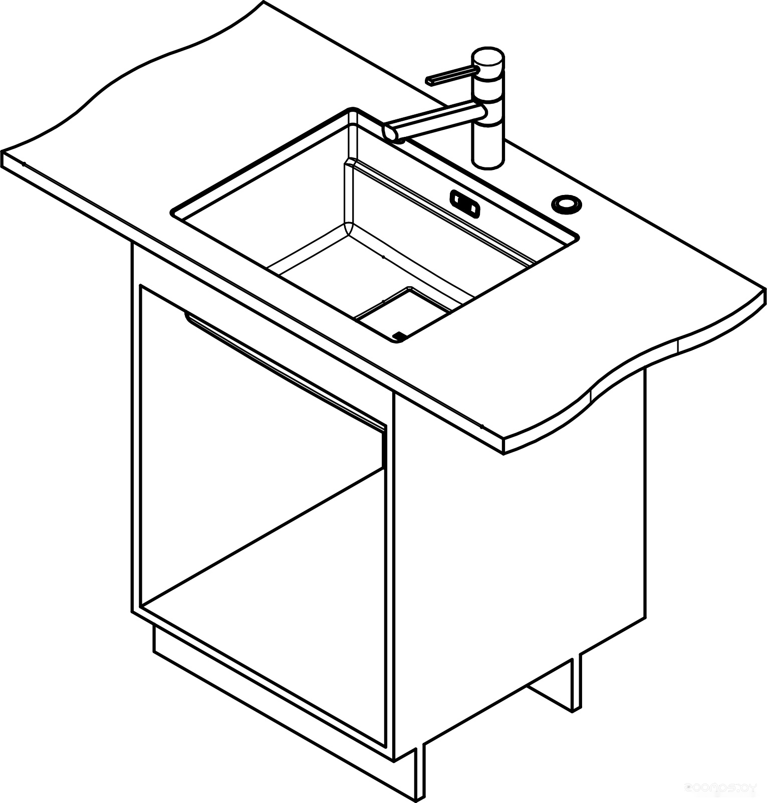 Franke Kubus 2 KNG 110-52 125.0512.504 (оникс)