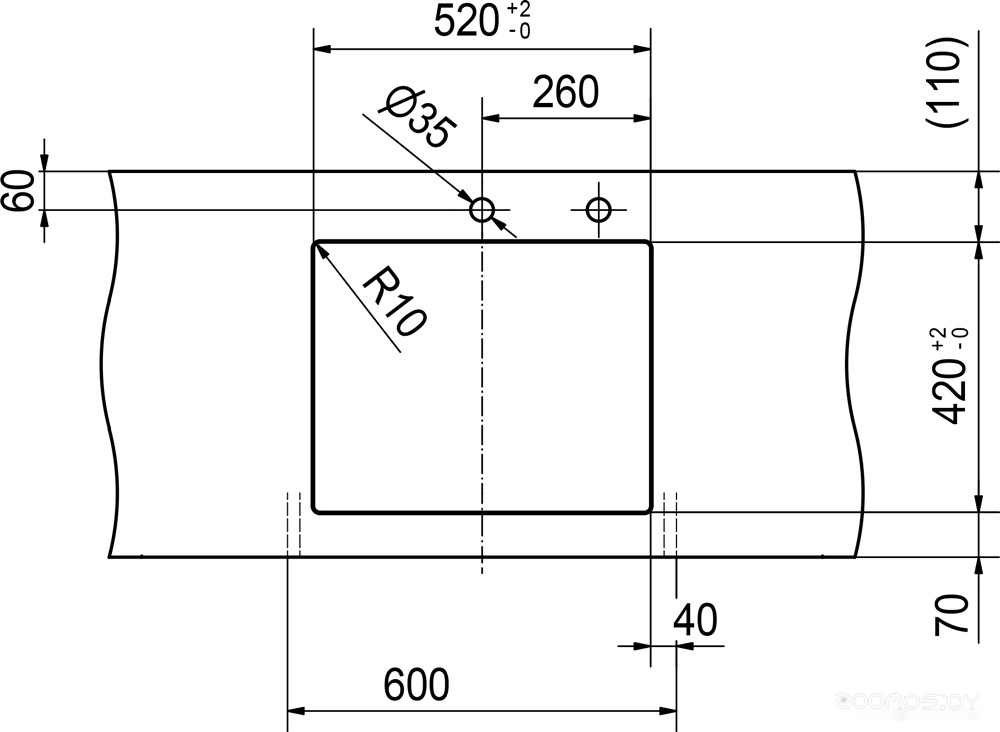 Franke Kubus 2 KNG 110-52 125.0512.504 (оникс)