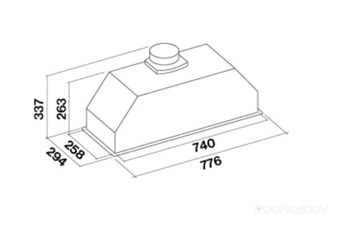 Кухонная вытяжка Falmec Gruppo Incasso 70 800/1280 м3/ч.