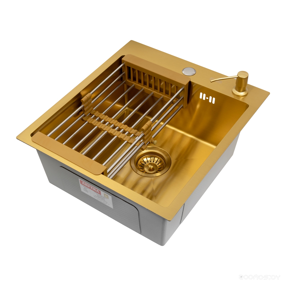 ARFEKA Eco AR мойка 450*500, коландер, дозатор Gold