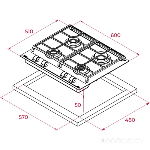 Варочная панель Teka GBC 64100 KBN (черный)