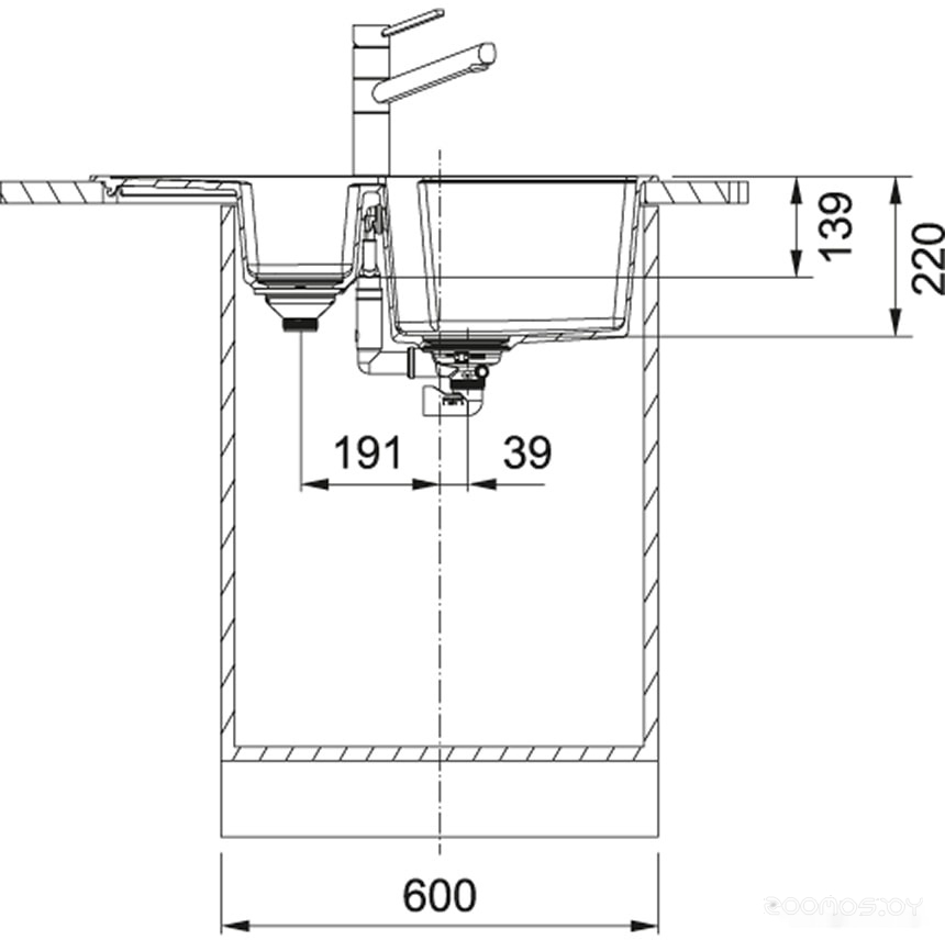 Franke UBG 651-78 (серый)