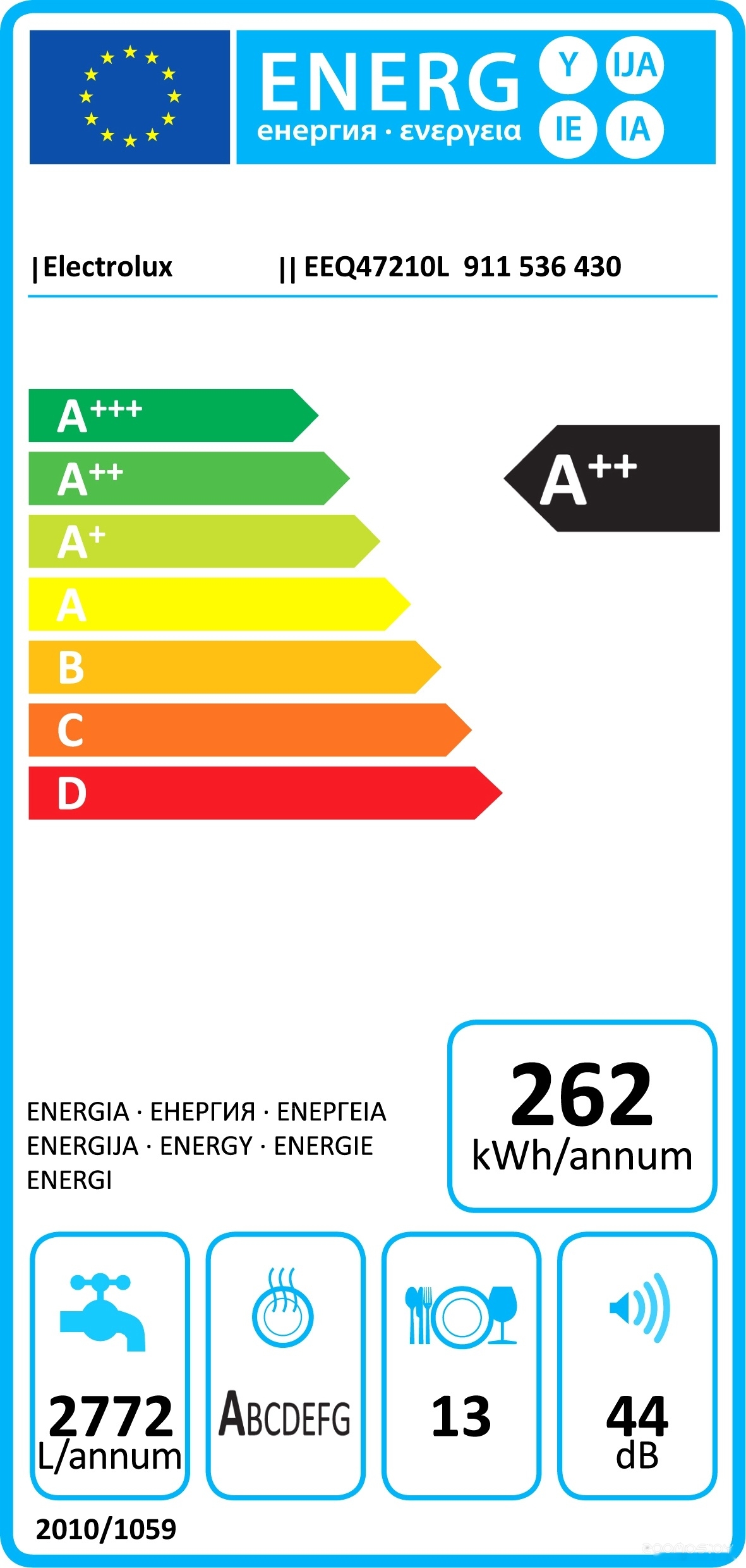 Посудомоечная машина Electrolux EEQ47210L