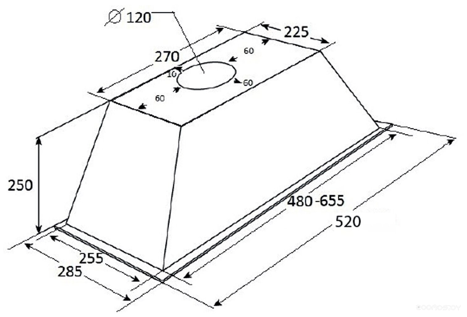 Кухонная вытяжка Kuppersberg INLINEA 60 X