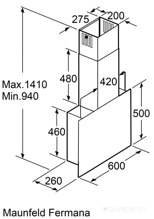 Кухонная вытяжка Maunfeld Fermana 60 (золото)