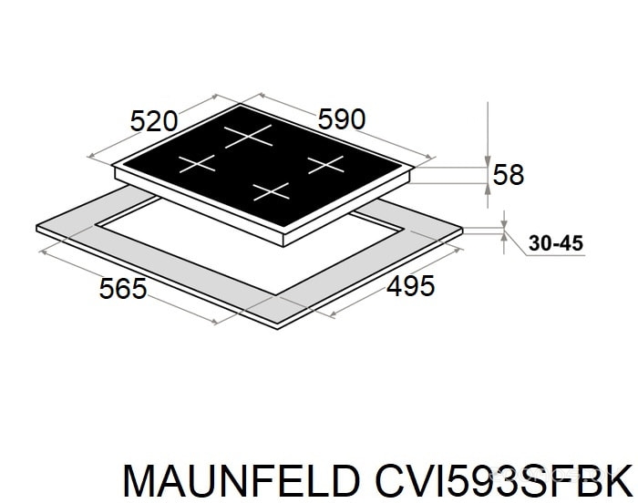 Варочная панель Maunfeld CVI593SFBK Inverter
