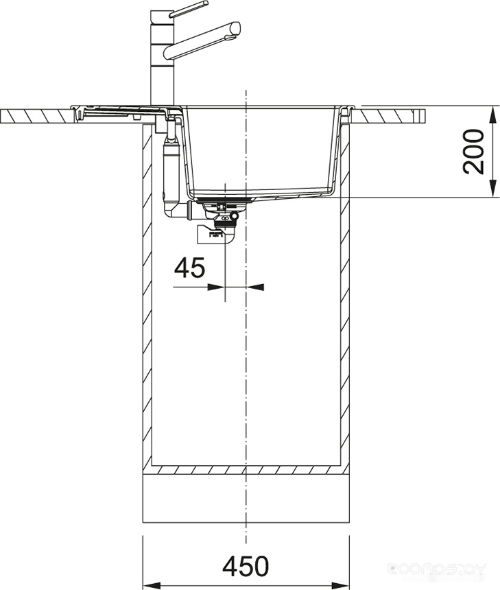 Franke Sirius 2.0 S2D 611-62 (500) Tectonite (оникс)