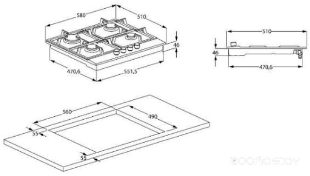 Варочная панель Indesit THPM 641 W/WH/I