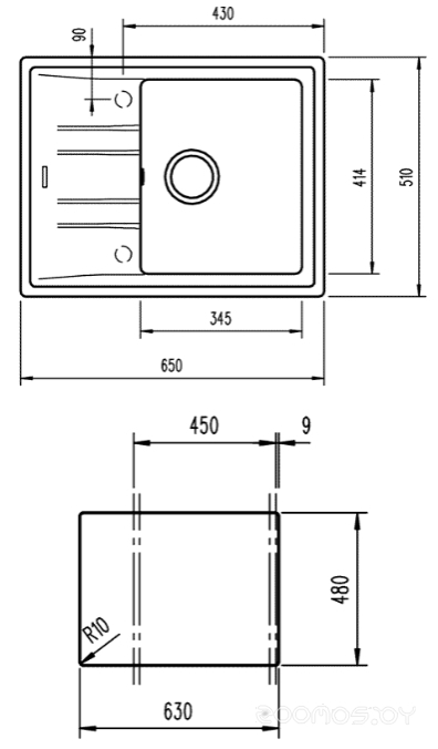 Teka Stone 45 S-TG 1B 1D (карбон)
