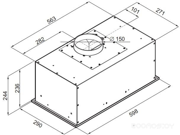 Кухонная вытяжка Maunfeld Crosby Power 60 (белый)