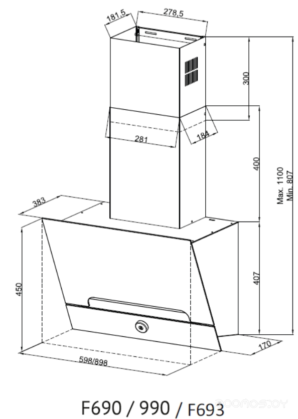 Кухонная вытяжка Kuppersberg F 693 W