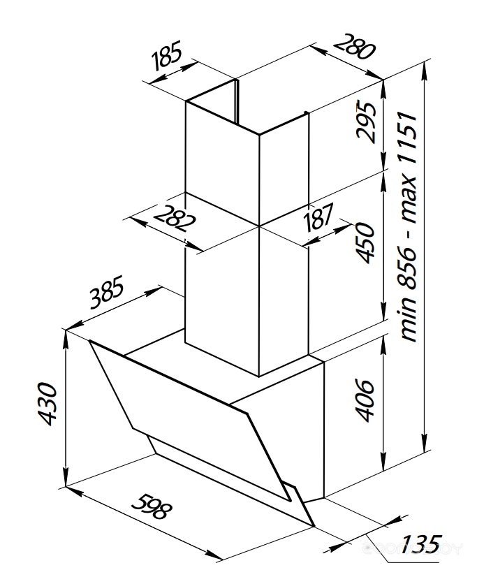 Кухонная вытяжка Kuppersberg F 600 C