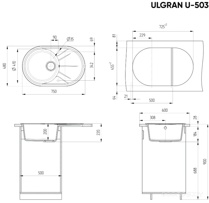 Ulgran U-503-309 (Тёмно-серый)