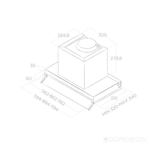 Кухонная вытяжка Elica BOX IN IX/A/90