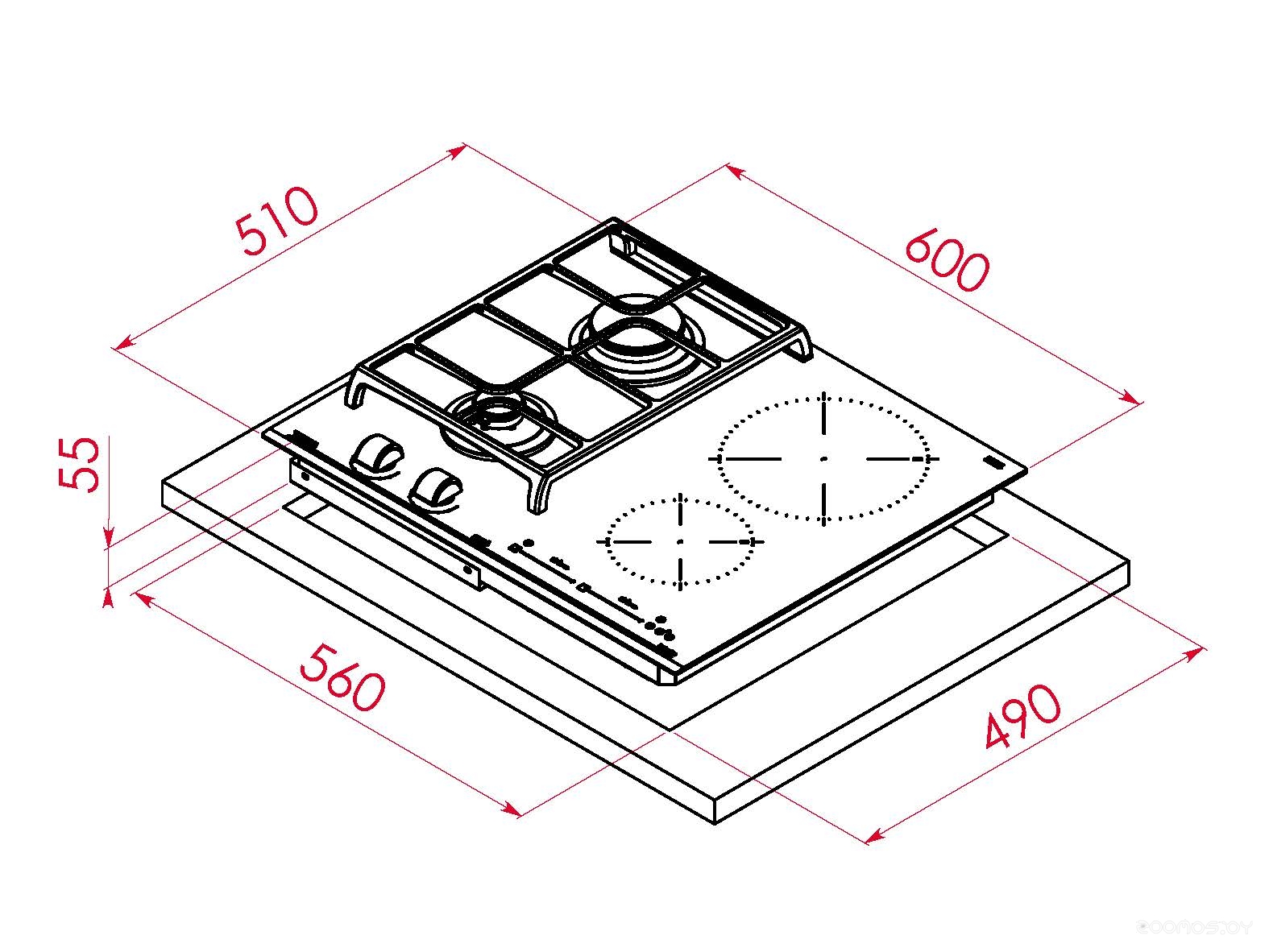 Варочная панель Teka Hybrid JZC 64322 ABN Black 112570132