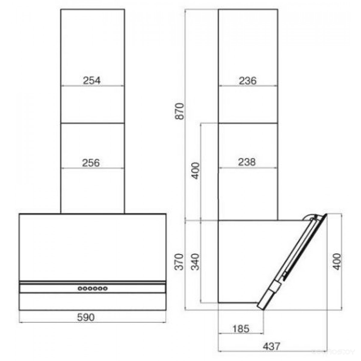 Кухонная вытяжка Faber Beryl BK A60