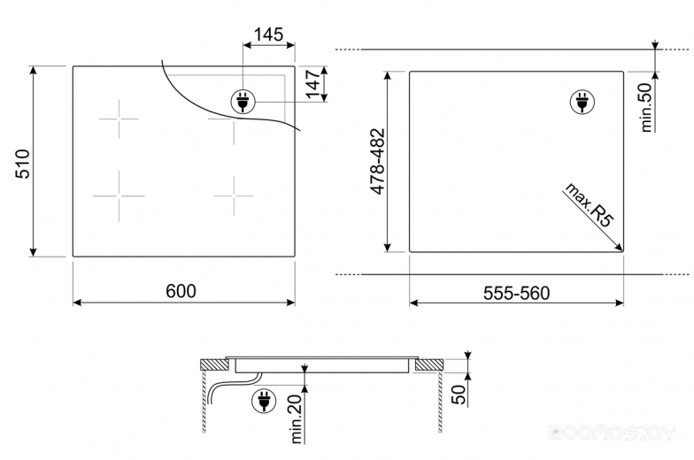 Варочная панель Smeg SIM3644D