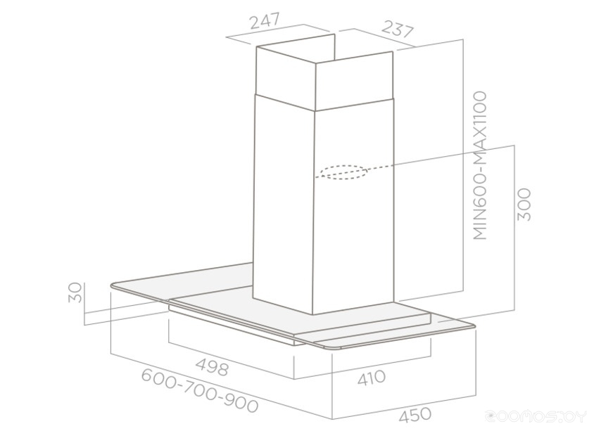 Кухонная вытяжка Elica FLAT GLASS IX/A/60
