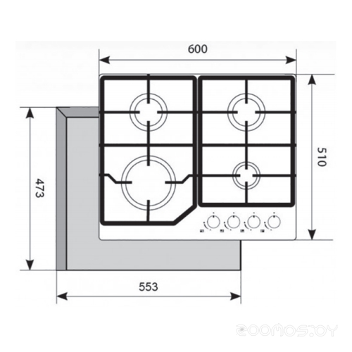 Варочная панель AKPO PGA 604 LGC WH