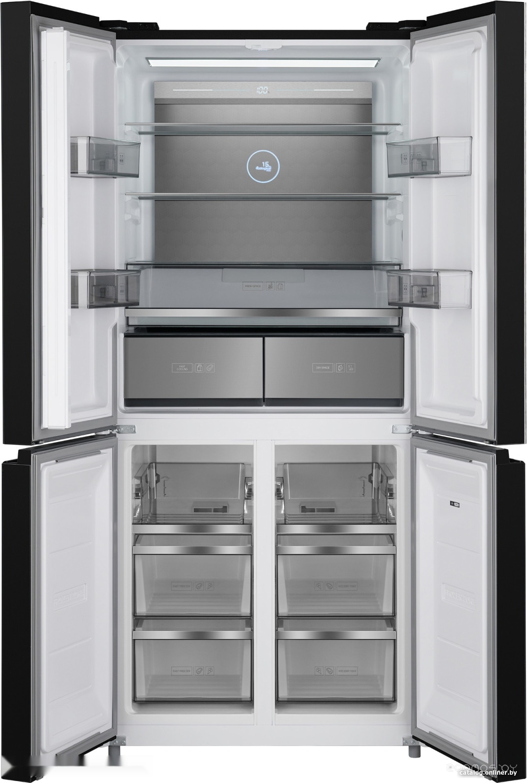 Weissgauff WCD 590 Nofrost Inverter Premium Biofresh Black Glass