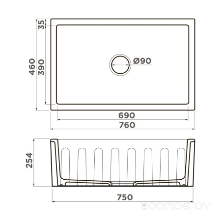 Omoikiri Mikura 76 WH-Glossy (белый глянцевый)