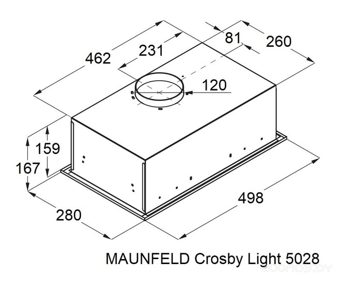 Кухонная вытяжка Maunfeld Crosby Light 5028 чёрный