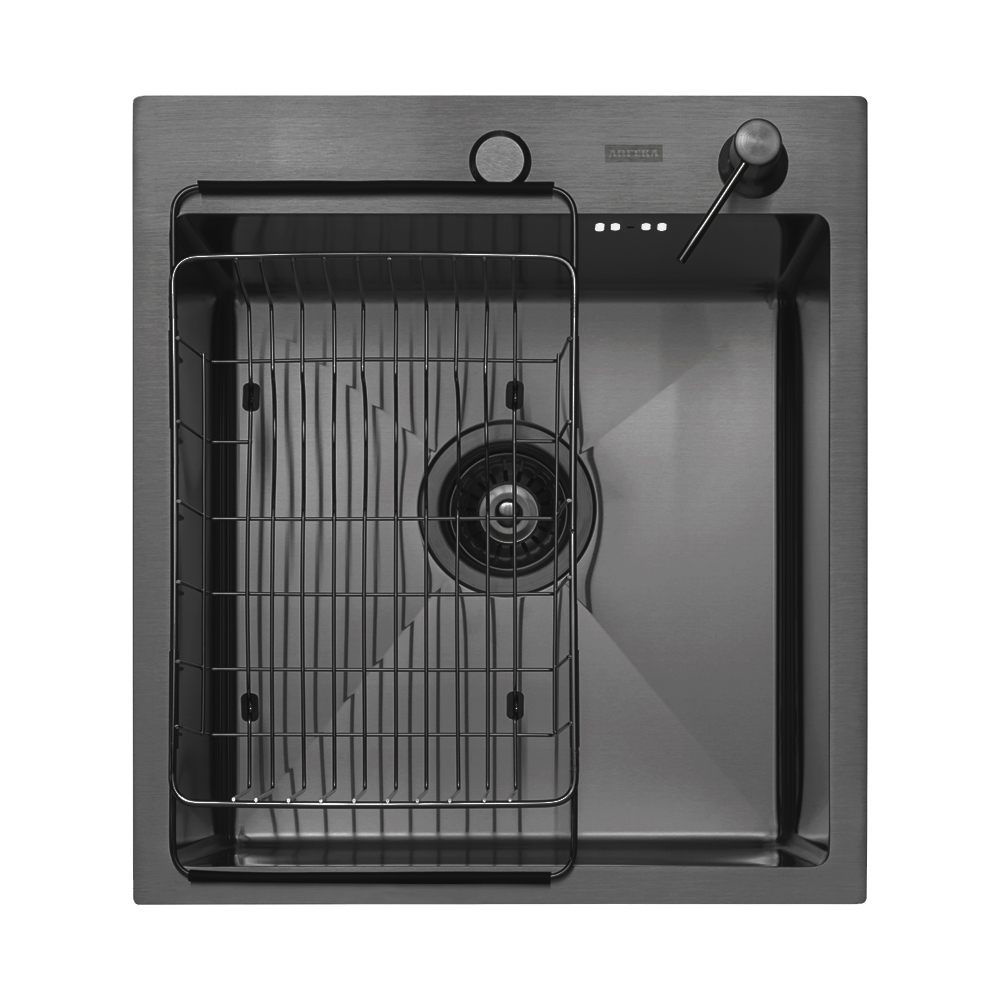 Комплект ARFEKA ECO AR мойка 450*500, коландер F, дозатор BLACK