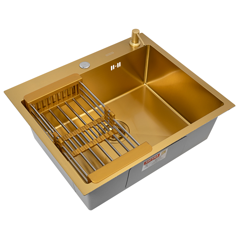 Комплект ARFEKA ECO AR мойка 600*500, коландер, дозатор GOLD