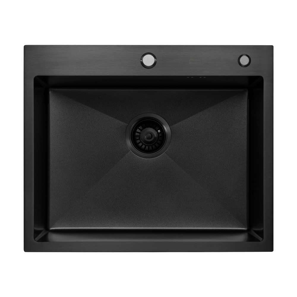 Комплект ARFEKA ECO AR мойка 600*500, коландер F, дозатор BLACK DECOR VOLCANIC